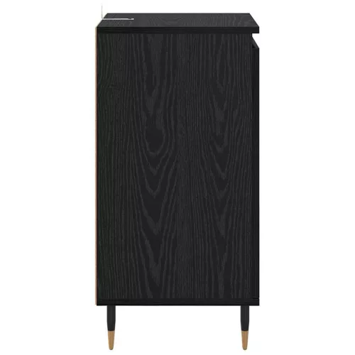  Széf 2 pcs Fekete tölgy 40 x 35 x 70 cm Műszaki fa és vas