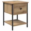  Éjjeli asztal 2 pcs kézműves tölgy 34 x 35,5 x 45 cm Faanyag