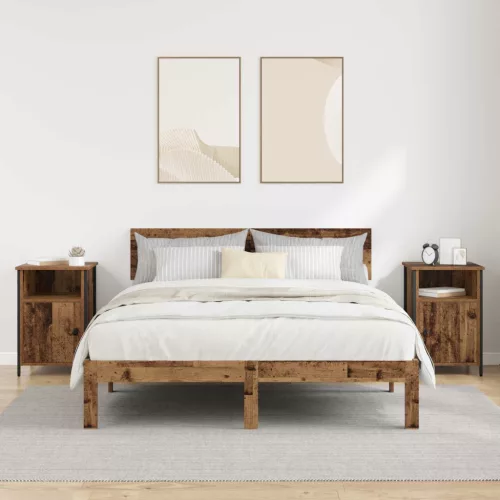  Éjjeliszekrény 2 pcs Öreg fa 40 x 42 x 60 cm Faanyag
