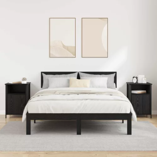  Éjjeliszekrény 2 pcs Fekete tölgy 40 x 42 x 60 cm Faanyag