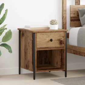    Éjjeliszekrény fiókkal 2 pcs Öreg fa 40 x 42 x 50 cm Faanyag