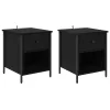  Éjjeliszekrény 2 pcs Fekete tölgy 40 x 42 x 50 cm Faanyag