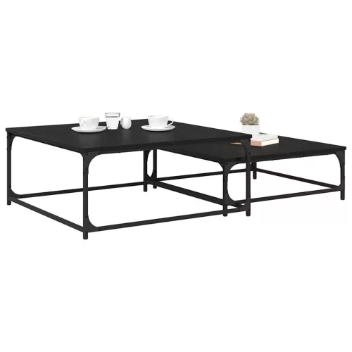  Fészkelt Kávézó Asztal 2 pcs Musta tammi 80 x 8035 x cm Faanyag