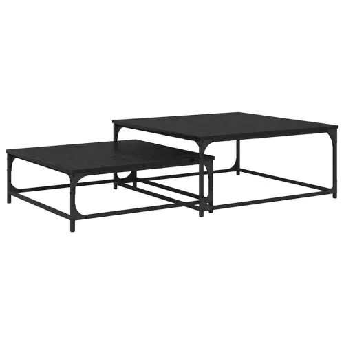  Fészkelt Kávézó Asztal 2 pcs Musta tammi 80 x 8035 x cm Faanyag