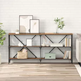  Konzolasztal polcokkal Öreg fa 160 x 30 x 75 cm Faanyag