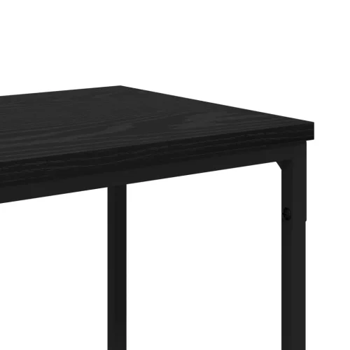  Konzolasztal polcokkal Fekete tölgy 160 x 30 x 75 cm Faanyag