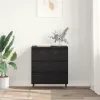  Széf fiókkal Fekete tölgy 60 x 35 x 70 cm Faanyag