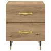  Éjjeliszekrény 2 pcs kézműves tölgy 40 x 35 x 47.5 cm Faanyag