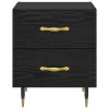  Éjjeliszekrény 2 pcs Musta tammi 40 x 35 x 47.5 cm Faanyag
