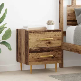    Éjjeliszekrény fiókkal 2 pcs Öreg fa 40 x 35 x 47,5 cm Faanyag