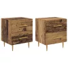  Éjjeliszekrény fiókkal 2 pcs Öreg fa 40 x 35 x 47,5 cm Faanyag