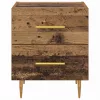  Éjjeliszekrény fiókkal 2 pcs Öreg fa 40 x 35 x 47,5 cm Faanyag