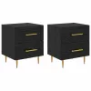  Éjjeliszekrény 2 pcs Fekete tölgy 40 x 35 x 47,5 cm Faanyag