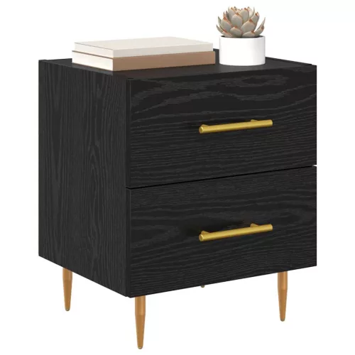  Éjjeliszekrény 2 pcs Fekete tölgy 40 x 35 x 47,5 cm Faanyag