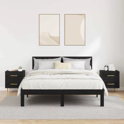  Éjjeliszekrény 2 pcs Fekete tölgy 40 x 35 x 47,5 cm Faanyag