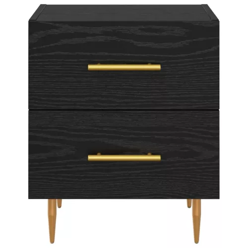  Éjjeliszekrény 2 pcs Fekete tölgy 40 x 35 x 47,5 cm Faanyag