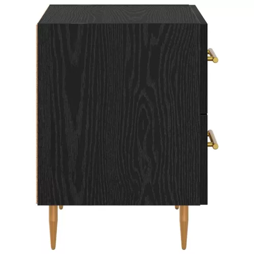  Éjjeliszekrény 2 pcs Fekete tölgy 40 x 35 x 47,5 cm Faanyag