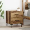  Éjjeliszekrény fiókkal 2 pcs Öreg fa 40 x 35 x 47,5 cm Faanyag