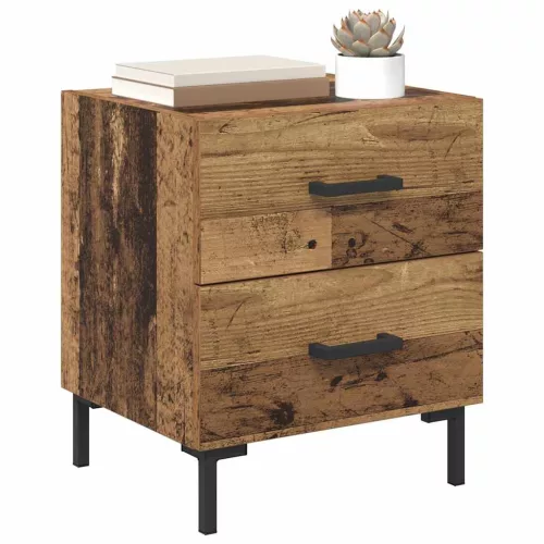  Éjjeliszekrény fiókkal 2 pcs Öreg fa 40 x 35 x 47,5 cm Faanyag