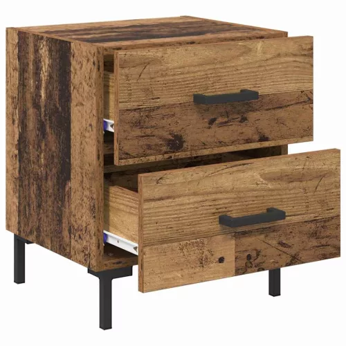  Éjjeliszekrény fiókkal 2 pcs Öreg fa 40 x 35 x 47,5 cm Faanyag