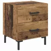  Éjjeliszekrény fiókkal 2 pcs Öreg fa 40 x 35 x 47,5 cm Faanyag