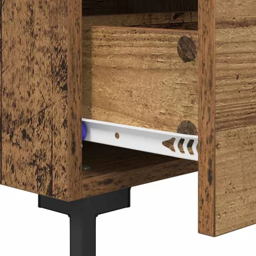 Éjjeliszekrény fiókkal 2 pcs Öreg fa 40 x 35 x 47,5 cm Faanyag
