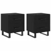  Éjjeliszekrény 2 pcs Fekete tölgy 40 x 35 x 47,5 cm Faanyag