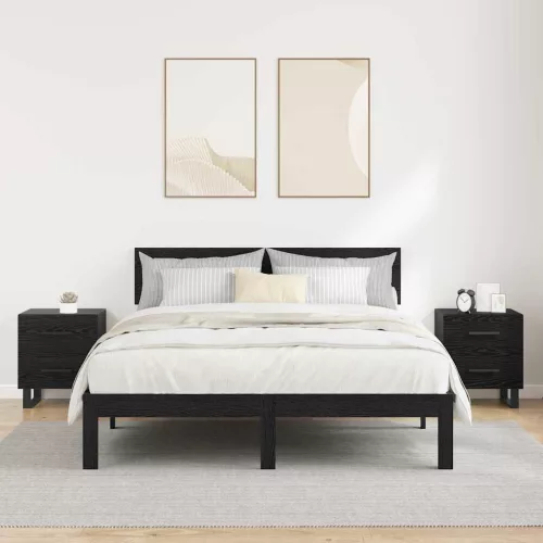  Éjjeliszekrény 2 pcs Fekete tölgy 40 x 35 x 47,5 cm Faanyag