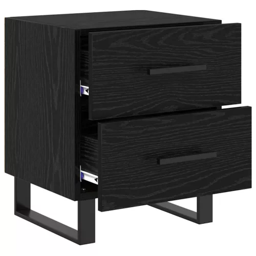  Éjjeliszekrény 2 pcs Fekete tölgy 40 x 35 x 47,5 cm Faanyag