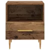  Éjjeli asztal fiókkal Barna 40 x 35 x 47.5 cm Faanyag