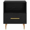  Éjjeli asztal fiókkal Fekete 40 x 35 x 47.5 cm Faanyag