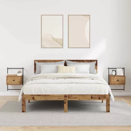  Éjjeliszekrény fiókkal 2 pcs Öreg fa 35 x 30 x 51 cm Faanyag