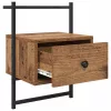  Éjjeliszekrény fiókkal 2 pcs Öreg fa 35 x 30 x 51 cm Faanyag