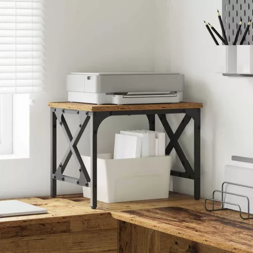  Nyomtatóállvány Állítható Öreg fa 40 x 30 x 31 cm Faanyag