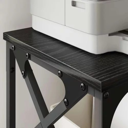  Nyomtatóállvány Állítható Fekete tölgy 40 x 30 x 31 cm Faanyag