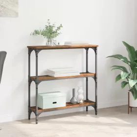  Konzolasztal polcokkal Öreg fa 75 x 22,5 x 75 cm Faanyag