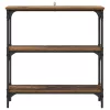  Konzolasztal polcokkal Öreg fa 75 x 22,5 x 75 cm Faanyag