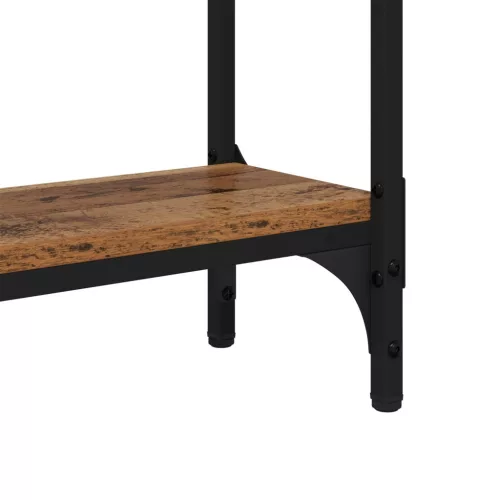  Konzolasztal polcokkal Öreg fa 75 x 22,5 x 75 cm Faanyag