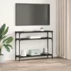  Konzolasztal polcokkal Fekete tölgy 100 x 29 x 75 cm Faanyag