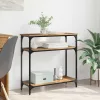  Konzolasztal polcokkal Öreg fa 75 x 29 x 75 cm Faanyag