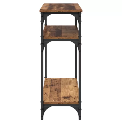  Konzolasztal polcokkal Öreg fa 75 x 29 x 75 cm Faanyag