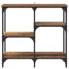  Konzolasztal polcokkal Öreg fa 80 x 29 x 75 cm Faanyag