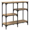 Konzolasztal polcokkal Artisan tölgy 80 x 29 x 75 cm Faanyag