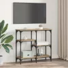  Konzolasztal polcokkal Artisan tölgy 80 x 29 x 75 cm Faanyag