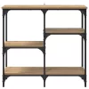  Konzolasztal polcokkal Artisan tölgy 80 x 29 x 75 cm Faanyag