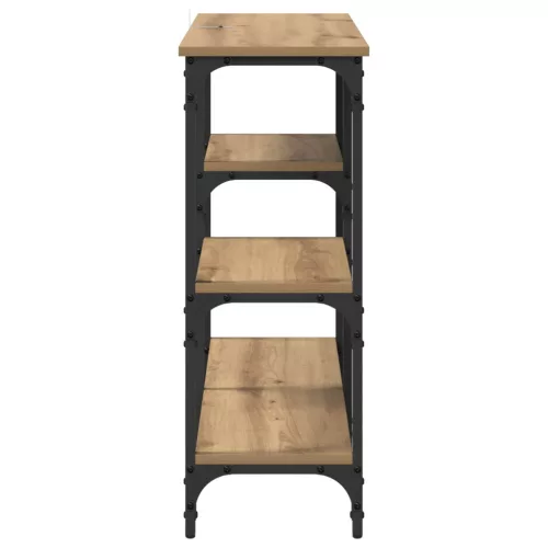  Konzolasztal polcokkal Artisan tölgy 80 x 29 x 75 cm Faanyag
