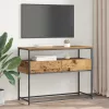  Konzolasztal fiókkal Öreg fa 100 x 40 x 75 cm Faanyag