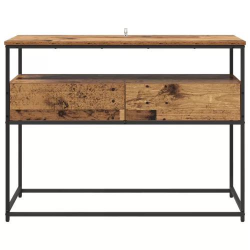  Konzolasztal fiókkal Öreg fa 100 x 40 x 75 cm Faanyag
