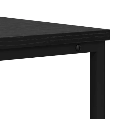  Konzolasztal Fekete tölgy 100 x 40 x 75 cm Mérnöki fa és fém