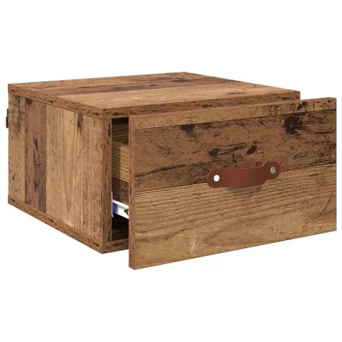  Fali éjjeli szekrény Öreg fa 35 x 35 x 20 cm Faanyag